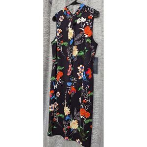 Rachel Roy NWT Black Floral Sleeveless Dress Women's‎ Plus 14W